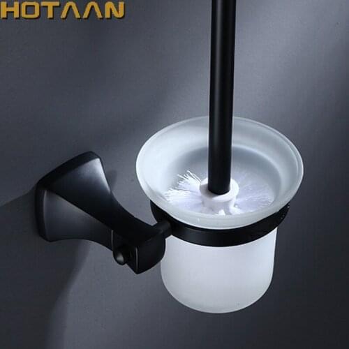 Free Shipping Brand New Toilet Brush Holder,Matte Black Finish Stainless Steel,Square Bathroom Accessories YT-13612-H