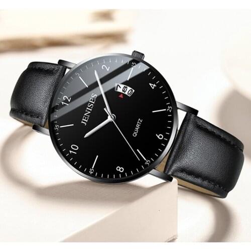 Simple watches mens 2019 Leather Band quartz wrist watches waterproof watch men relogio masculino minimalista Mens Watches New