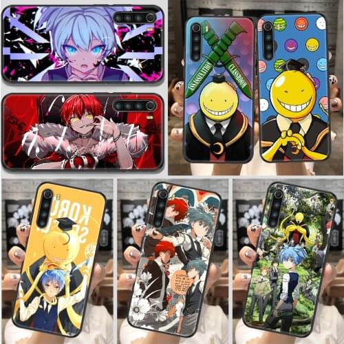 Assassination Classroom Anime Phone Case For Xiaomi Redmi Note 7 8 9 10 7A 8T 9A 9T 9S 10S Pro black painting back luxury bumper