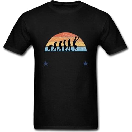 Human Evolution T-shirts For Men Fashion Graphic Print T Shirt 100% Cotton Tops Tees Short Sleeve Clothing