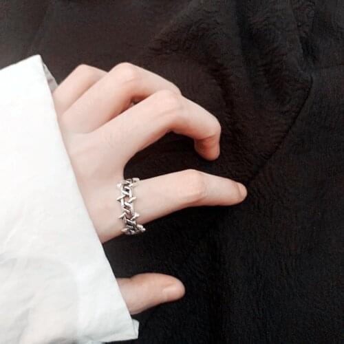 Full Star of David Ring HipHop Personality Opening Adjustable Ring for Women Men