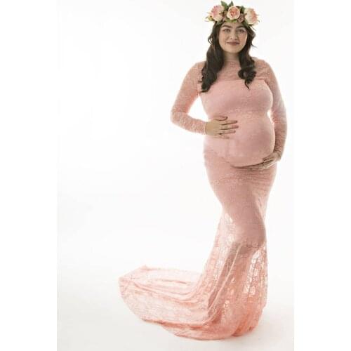 Lace Maternity dress Pregnant Clothes Maxi Chiffon Dress Photography clothing women Maternity summer long pregnant Dress