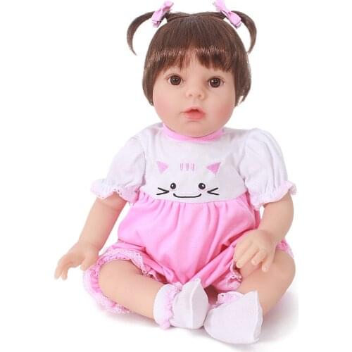 20 Inch Reborn Dolls 50cm Soft Silicone Reborn Dolls Cloth Body Newborn Babies Toy Boneca Baby Doll For Kid Birthday Gift