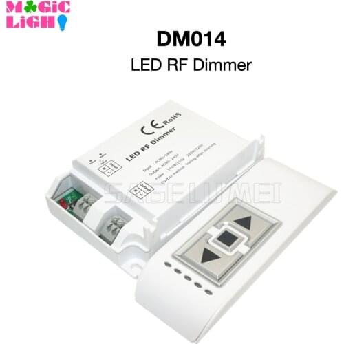 Best Price DM014 Brightness LED RF Dimmer AC 90-240V Wireless 3 Keys Remote Controller Trailing Edge Dimming for LED Lamps