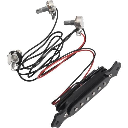 Magnetic acoustic pickup for guitar Black