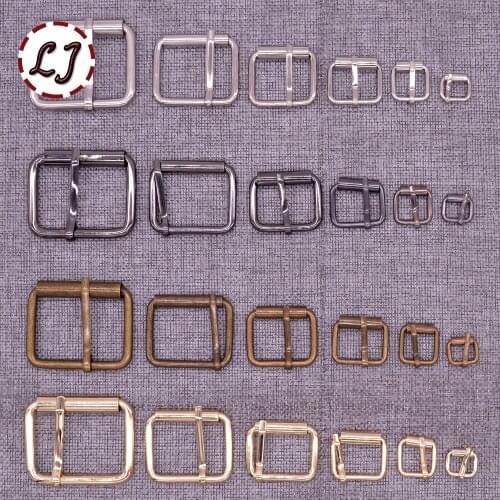New 10pcs/lot 10mm/20mm/25mm/30mm/40mm silver bronze gold Square metal shoes bag Belt Buckles decoration DIY Accessory Sewing