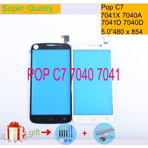 For Alcatel One Touch Pop C7 Dual OT7041 7041X 7040A 7041D 7040E Touch Screen Panel Sensor Digitizer Front Glass Touchscreen