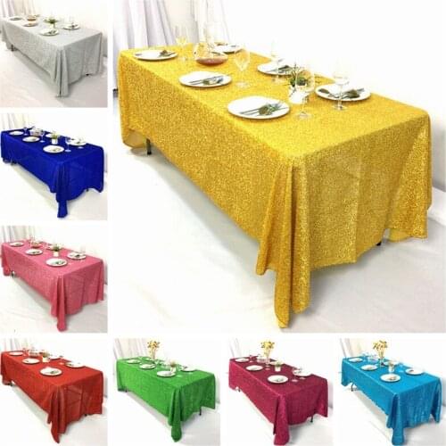 10 Colors New Design Shiny Sequin Table Cloth Glitter Tablecloth Overlay Wedding Event Party Banquet Decoration