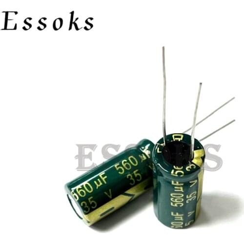 10pcs Electrolytic Capacitor 35V560UF 35V 560UF 10X20 mm High Frequency Low ESR Aluminum Capacitors