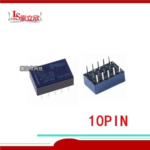 10PCS/lot NEW Signal relay TQ2-3V TQ2-5V TQ2-12V TQ2-24V TQ2 12V TQ2-48V 5VDC 12VDC 1A 10PIN Two open and closed