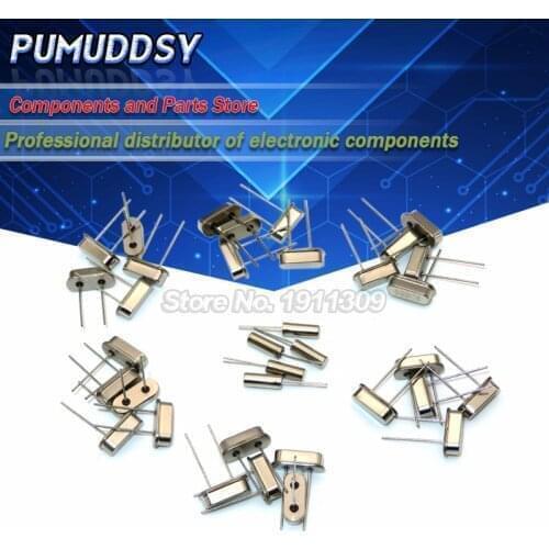 100PCS 4Mhz 6Mhz 8Mhz 12Mhz 16Mhz 20Mhz 24Mhz 32.768K 2*6 32.768K 3*8 Quartz Crystal Resonator Passive Oscillator HC 49S
