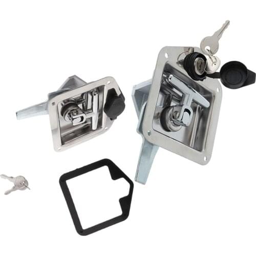 2pcs Universal Car Folding T Handle Tool Box Lock(120x120x60mm+170x120x65mm)