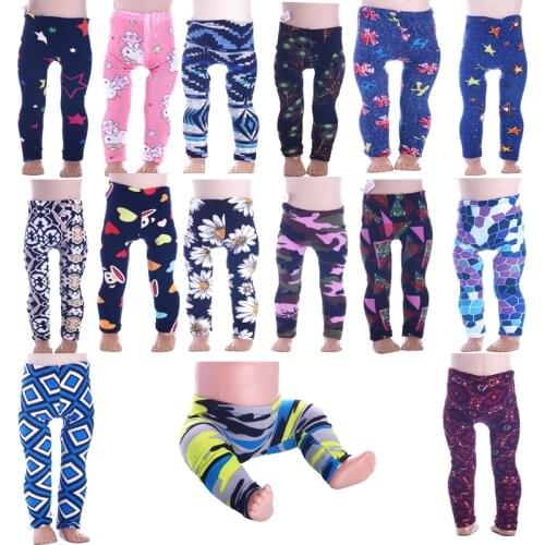 Doll Leggings Color Pattern Clothes Accessories Fit 18 Inch American&43 Cm Born Baby Our Generation Birthday Girls Toy Gift