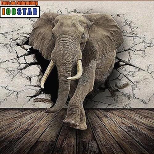 Diamond Embroidery Elephant Diamond Painting Full Square/Round DIY Diamond Mosaic Animal Picture Of Rhinestone Home Decoration