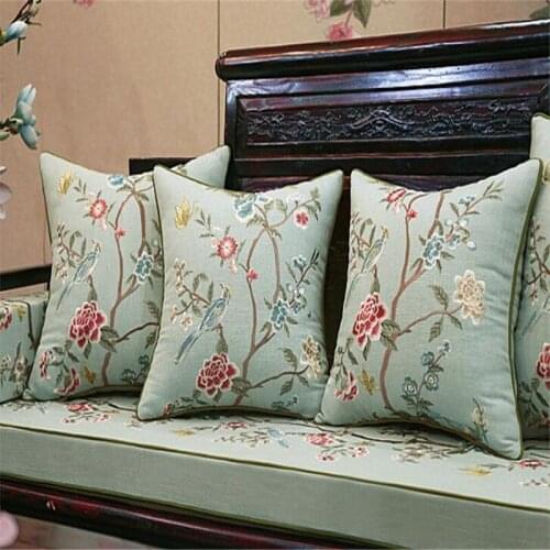 Free Shipping Cotton Linen Palace Embroidery Throw Pillow With Inner Cushion Chair Decorative Car Waist Bloster Dakimakura