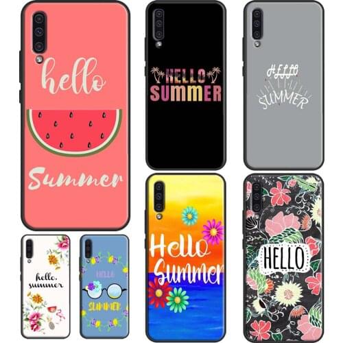 Hello Summer Flowers Case For Samsung A51 A71 A11 A31 A50 A70 A40 A02S A20S A12 A32 A42 A52 A72 A20e A21S Coque