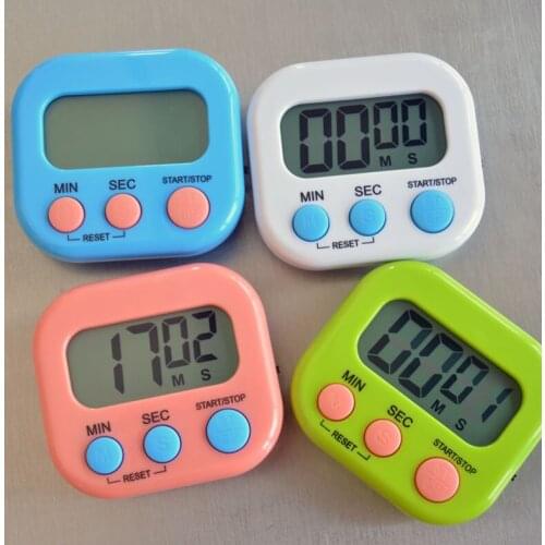 1PC Digital Kitchen Timer Magnetic Backing Stand Countdown Alarm Mini LCD Big Digits Loud Alarm for Cooking Baking Sports Games
