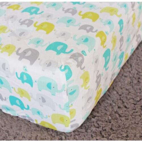 2 pcs /pack crib sheet 100% cotton with cartoon print