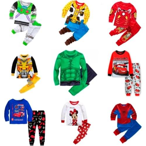Marvel Children Clothing Set Boy Pyjama Enfant Kid Cartoon Toy Story Woody Bass Frozen Car Vetement Pijama Menino Girl Sleepwear