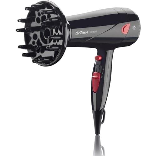 Practical Use 2000 W Desire Hair Dryer with Black 2 Heat Settings, Washable and Washable Filter