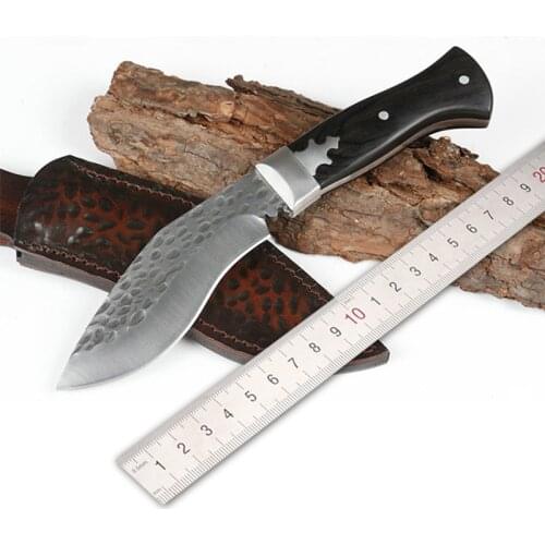 Free shipping Forging high hardness straight knife outdoor wilderness survival knife self-defense portable diving knife