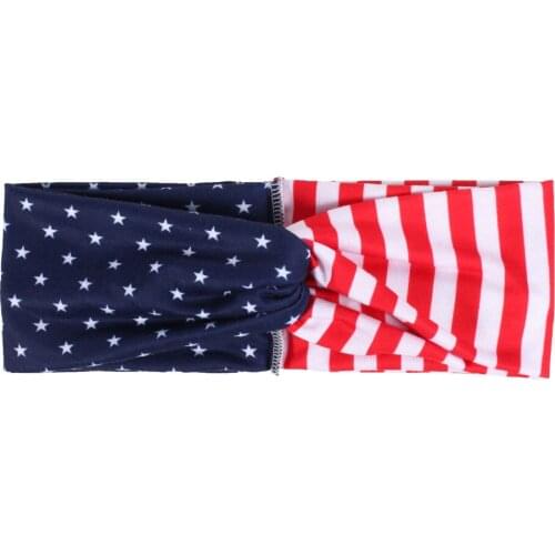 Fashion American Flag Hairbands For Women Star Striped Turban Headbands Head Bands USA Holiday Girls Hair Accessories Drop Ship