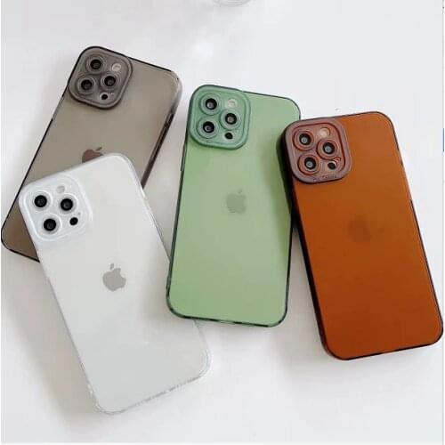 Candy Color Soft Tpu Phone Case for IPhone 12 Pro Max Back Cover All-inclusive Lens Case for Iphone 11 Pro Max Xr Xsmax 7 8 Plus
