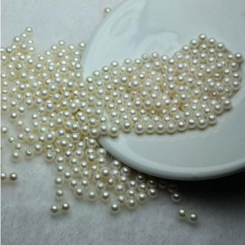 6-7mm AAA Round Half Hole Natural White Freshwater Loose Pearl,Sold by Piece