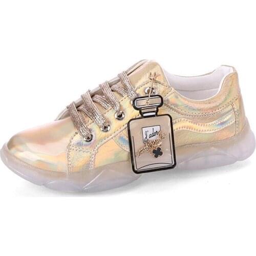 2019 summer new bright transparent bottom old shoes flat with low to help wild casual student shoes