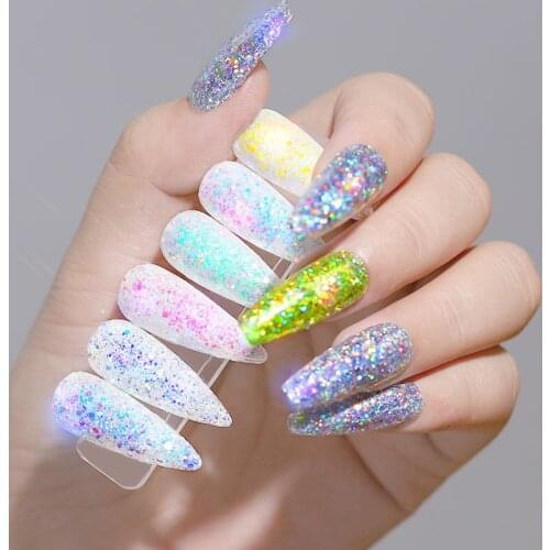 12 Box/Set Nail Glitter Powder Dust UV Gel Flakies Sequins Crystal Diamond Super Shining Paillette Nail Art Manicure Decoration