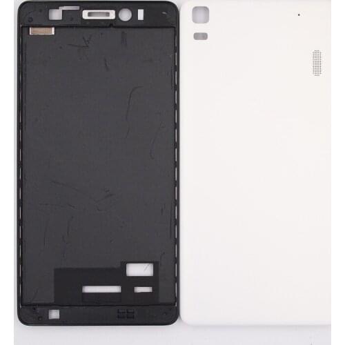 BaanSam New LCD Front Frame Battery Door Back Cover Housing Case For Lenovo K3 NOTE K50-T5 A7000 With Power Volume Buttons