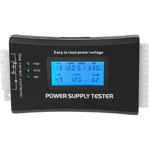New LCD PC Computer 20/24 Pin 4 PSU ATX BTX ITX SATA HDD Power Supply Tester