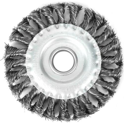 100 type 125 type twisted wire flat steel wire wheel grinding and rust removal flat steel brush