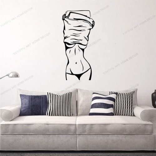 Sexy Lady Woman Decal Decorative Wall Sticker For Womens Bedroom Stickers Wall Art Stickers Wallpaper Vinyl CX989