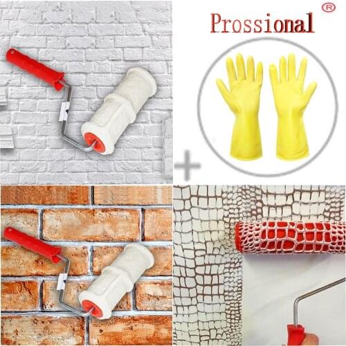 DIY Pattern Paint Roller Polyurethane Tool Embossing Cylinder Painting Roller Stamp Roller Pattern Paint Roller Tool