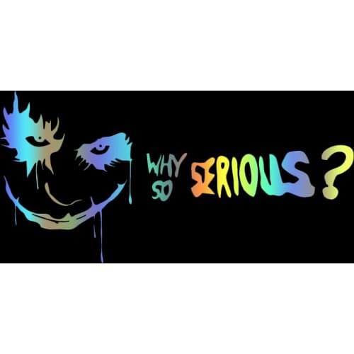 S51402 Various Sizes/Colors Car Stickers Vinyl Decal Joker Why So Serious Motorcycle Decorative Accessories