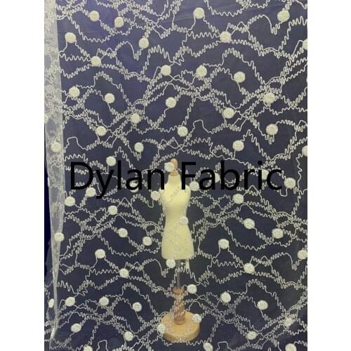 Wedding dress small pearl series mesh gauze wedding dress fashion fabric