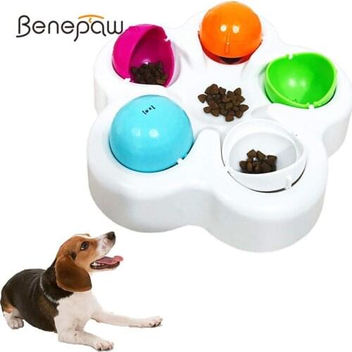 Benepaw IQ Intelligent Pet Puzzle Durable Safe Colorful Slow Feeding Treat Dog Toys Interactive Anti-slip Bottom Easy To Clean