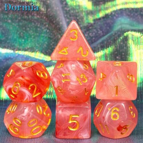 Funny Brand New Nebular Juegos De Mesa Dados Dice Set 7 for Board Game D4 D6 D8 D10 D12 D20 DnD RPG Christmas Gift