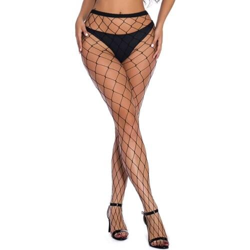 Woman Sexy Lingerie Pantyhose Erotic Stockings Jeans Big Hole Bottoming Mesh Open Crotch Fishnet Socks Intimate Goods for Sex
