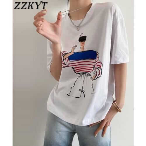 Женские короткие футболки ZZKYT China At AliExpress