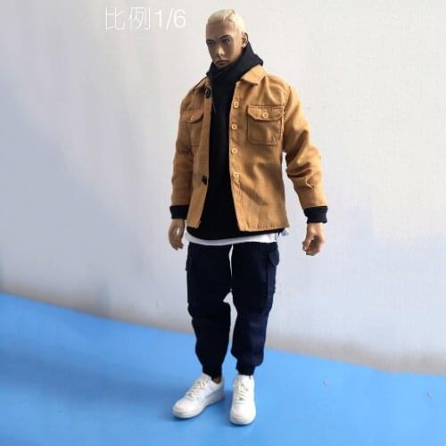 1/6 Scale Soldier Fashion Casual Shirt For 12" Soldier Figures Doll Collectible