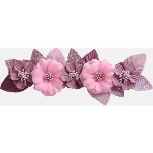 Fashion Stitching Flower Headbands Baby Girl Artificial Floral Hair Bands Photography Prop Infant Hair Accessories Kids Headwear