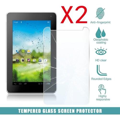 2Pcs Tablet Tempered Glass Screen Protector Cover for Huawei MediaPad 7 Lite 7.0" Anti-Screen Breakage HD Tempered Film