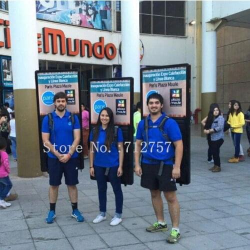 2017 new outdoor promotion led walker backpack walking billboards