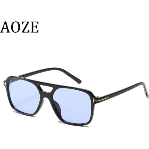 2021 luxury Fashion Brand design tom T men women TAC lens 90s Square sunglasses Mirror oculos Gafas Ocean LENS UV400