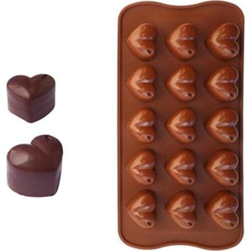 3D Love Heart Chocolate Silicone Molds Ice Cubes Candy Mold Biscuits Dessert Mould DIY Cake Decoration Baking Tools