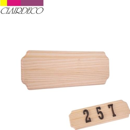 5-1/4 in. x 16 in. Natural Pine Address Plaque Door Number Plate Garden House Number Plate Outdoor Signs Plaque Pine and foamin