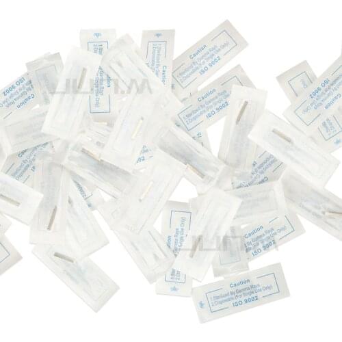 500pcs 14Pins 0.2mm Tattoo Needle Permanent Makeup Sterilized Super Sharp Microblading Blade for Eyebrow Tattoo