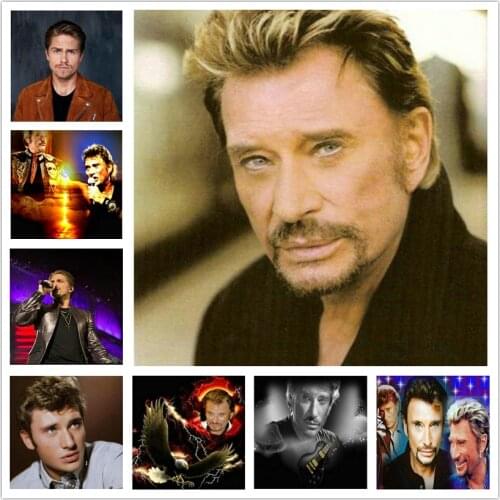 5D DIY diamond painting cross stitch Famous star Johnny Hallyday diamond embroidery mosaic home decoration handcraft gift WG796
